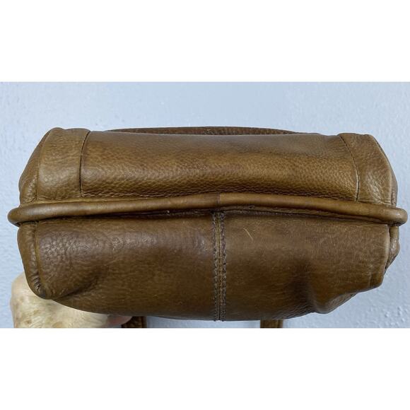 Vintage Fossil Small Brown Pebbled Leather Crossbody Handbag - Picture 8 of 16